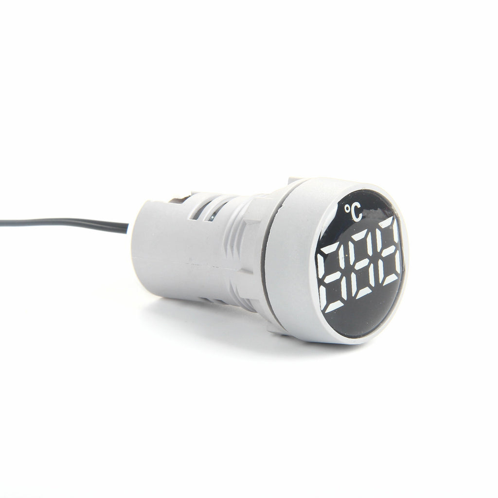 NIN AD101-22TM Circular Crystal Film Digital Display Temperature Meter Signal lamp LED Highlight Aperture 22mm 0-200
