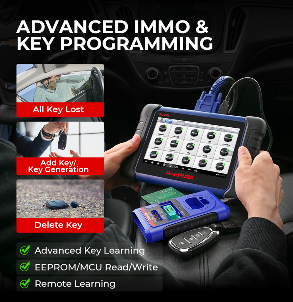 OBDII Scaner IM508 Auto IMMO Key Scan Programming Tool Car Diagnostic Machine