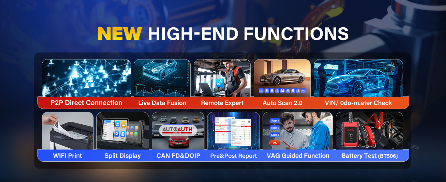 Advanced Diagnostic Tool Features Topology Mapping ECU Programming 5-in-1 VCMI Active Test 40+ Services Auto Scan Android 7.0