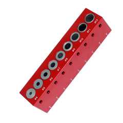 Aluminum Alloy Pocket Hole Doweling Jig for Woodworking, Semi-Automatic Drill Guide with 4-12mm Bushings