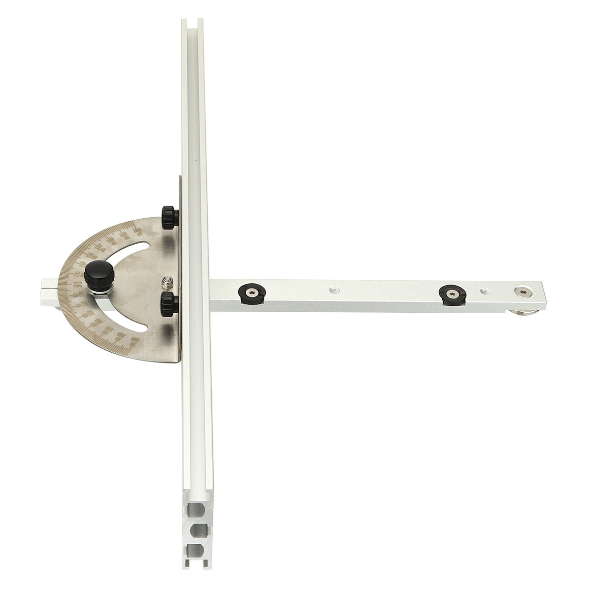 Aluminum Alloy & Stainless Steel Miter Gauge, 300mm, High Efficiency for Straight & Oblique Cutting, Precise Scale Angle