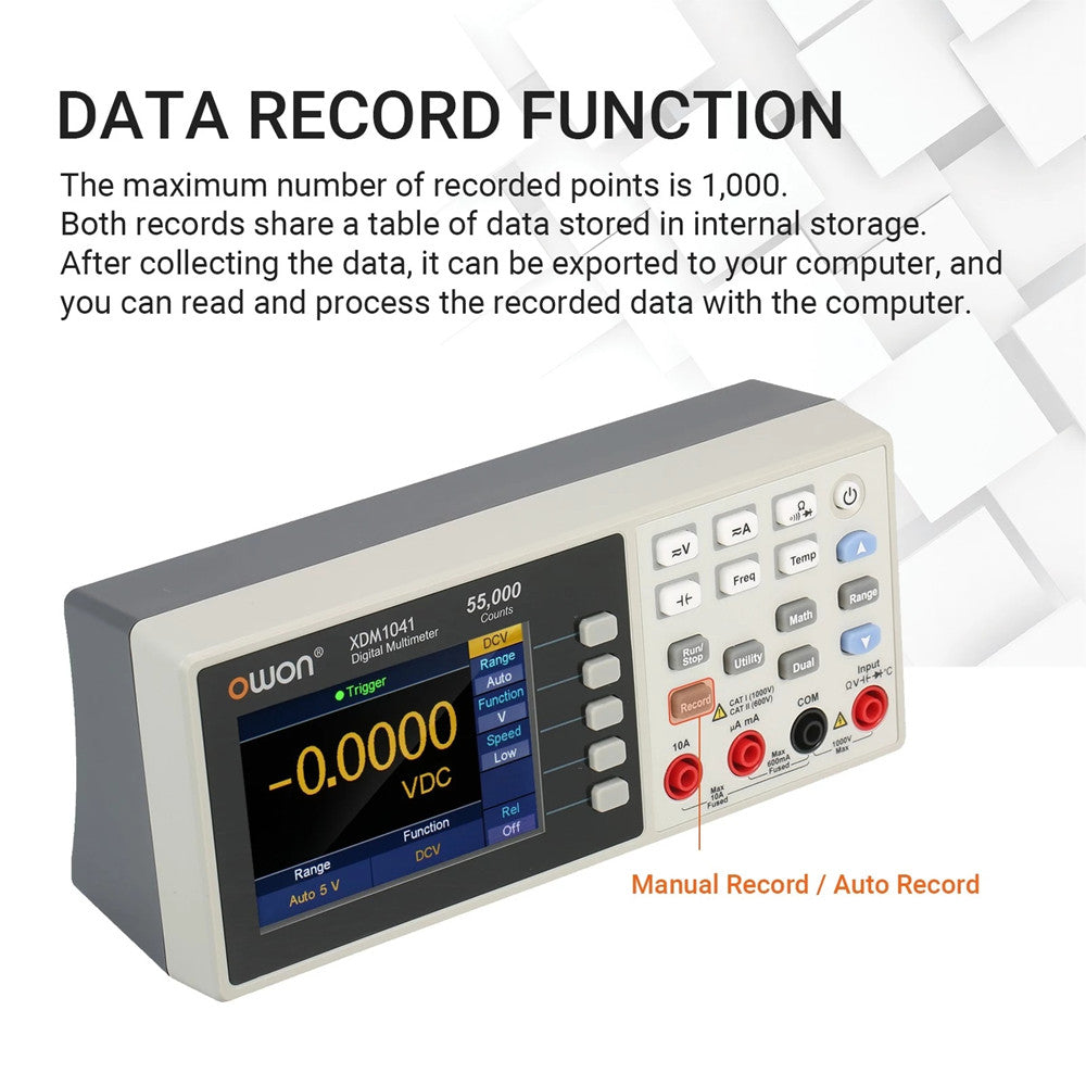 USB Digital Multimeter 55000 Counts High Accuracy Universal Desktop Multimeters Meter with 3.5-inch TFT LCD Screen