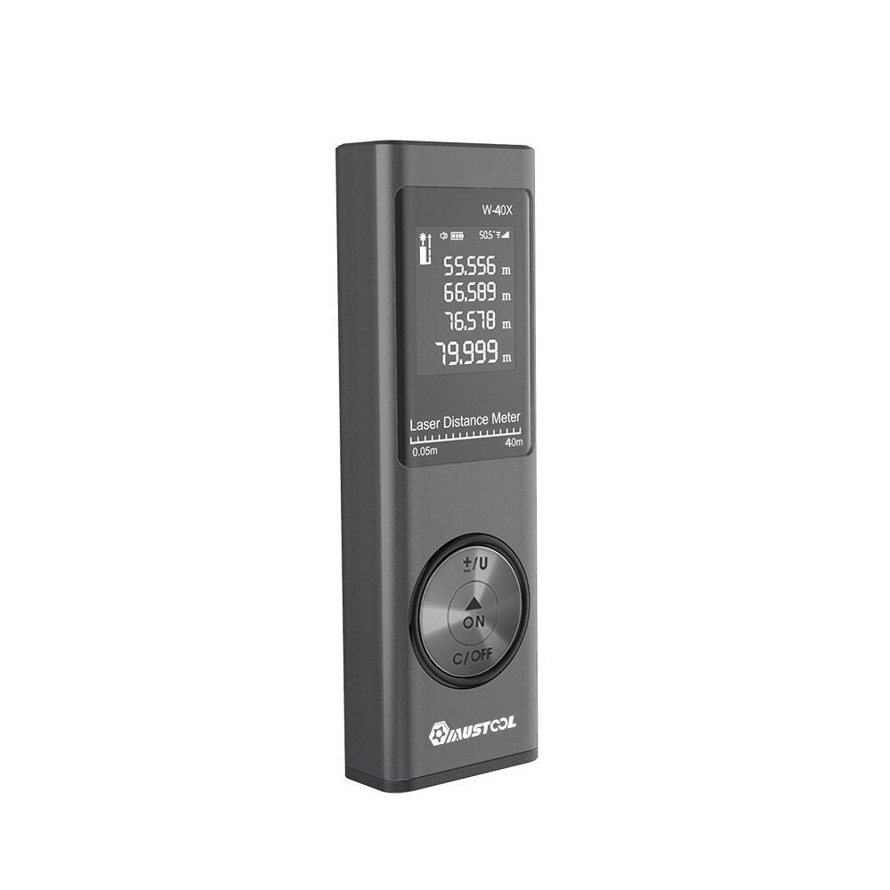 40m Digital Mini Laser Rangefinder with Electronic Angle Sensor M/In/Ft Unit Switching USB Charging