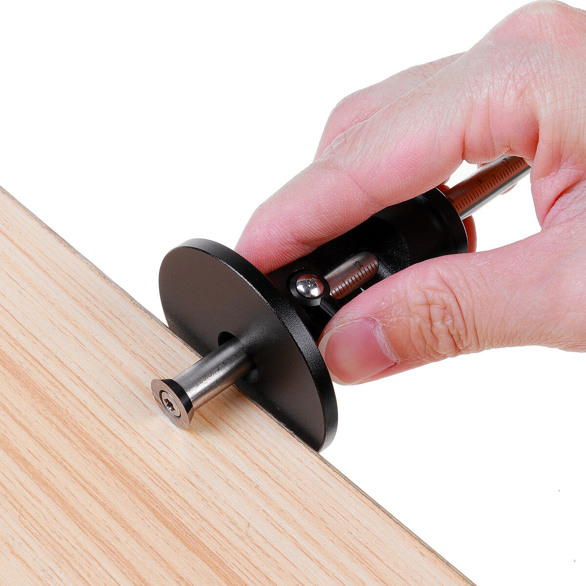 European-Style Micro Adjustable Wheel Marking Gauge for Woodworking - Precision Scriber Ruler Tool, Black