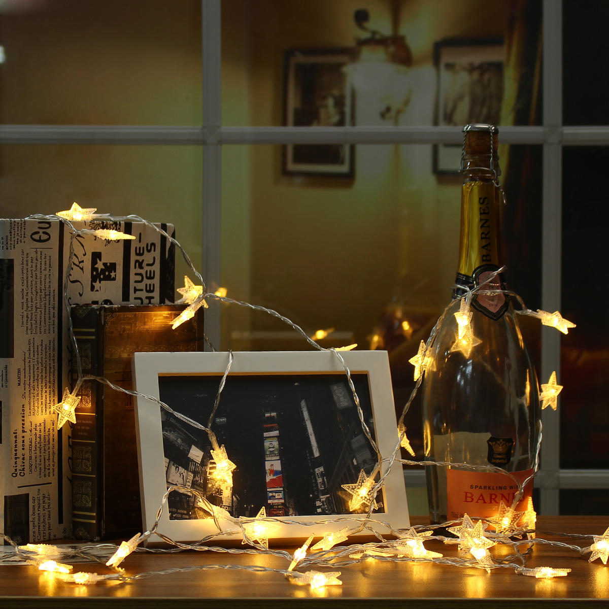 Battery Powered 5M 40LEDs Star Fairy String Light for Christmas Party Ddcor DC4.5V