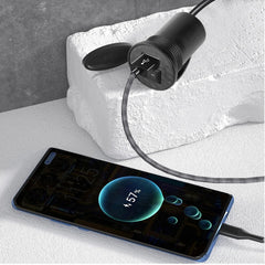 Waterproof Motorcycle USB Charger 12V 5V 1.5A Adapter for Phone & Mobile Devices - 112CM Cable Length