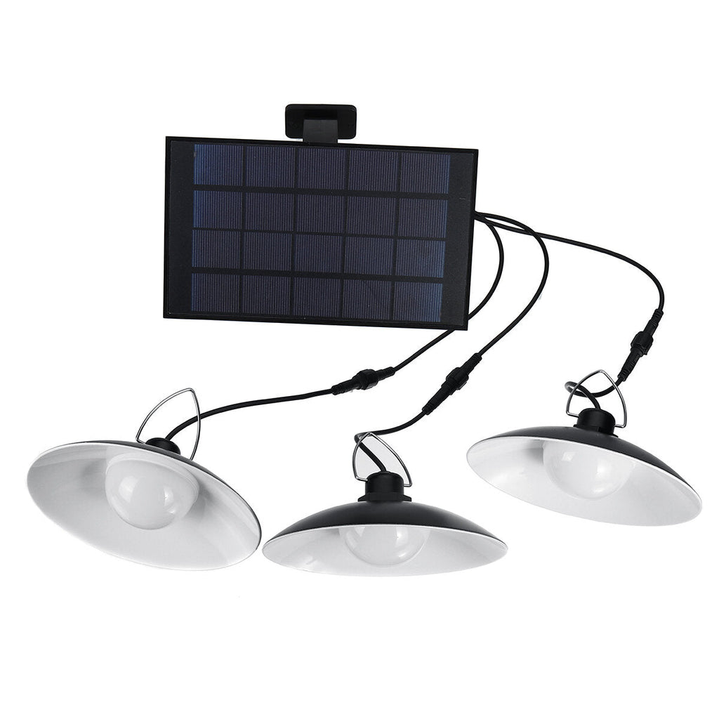 1/2/3/4 Head Solar Pendant Lights Lamp In/Outdoor IP65 Waterproof Warm/White Light