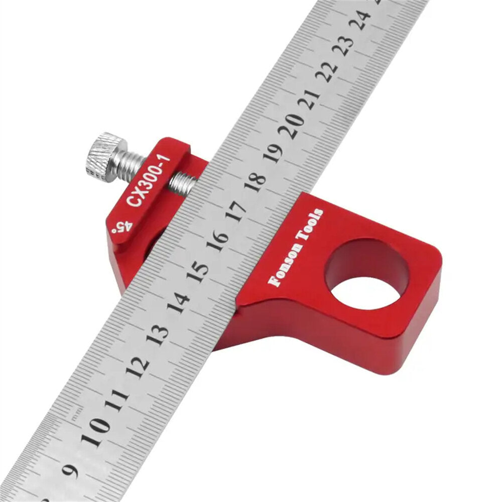Combination Square Angle Ruler - Accurate 45/90° Measurements, Ergonomic Design, Durable Metal, Compact for Woodworking