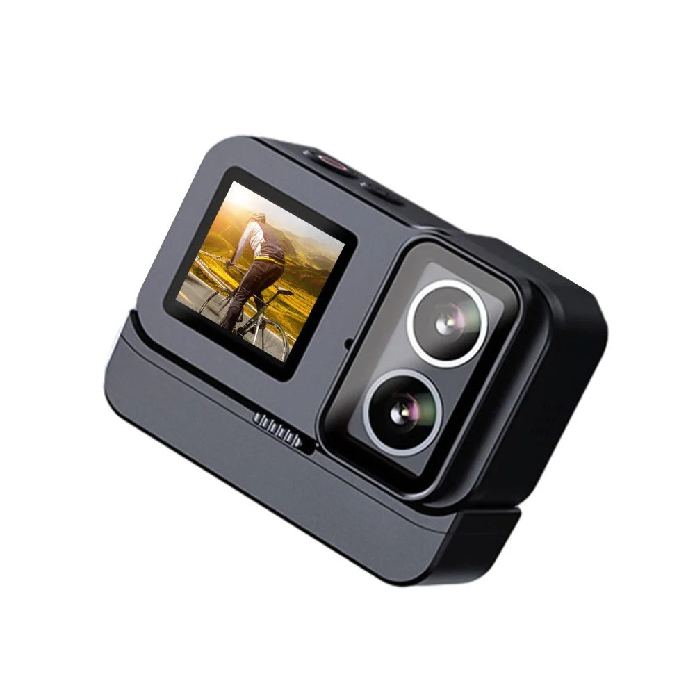 Adventure-Ready 4K UHD 20MP Action Cam - 40M Waterproof, Anti-Shake, Dual/Touch Screen, Live Stream