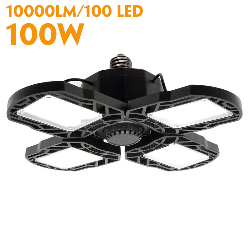 60/80/100/120/150W LED Garage Ceiling Lights 6000LM Garage Lighting Deformable