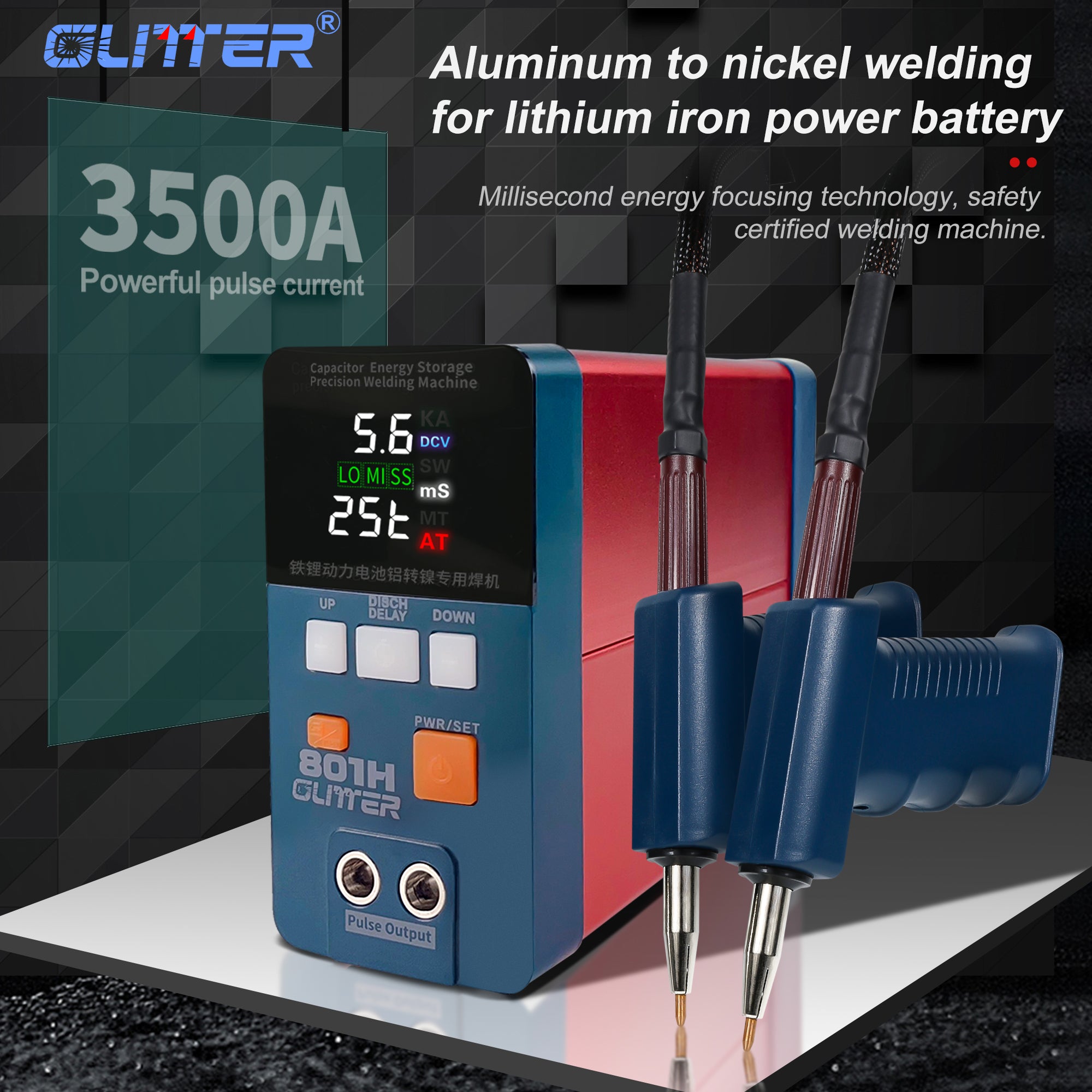 Dual-Mode Spot Welding Tool for Nickel-to-Nickel & Pure Nickel, High-Energy Double Pulse & Ultra-Low Internal Resistance