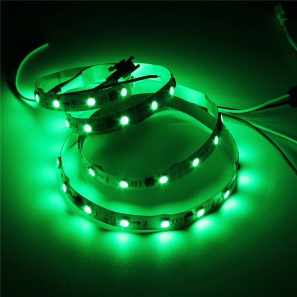 1M 9.6W DC 12V WS2811 48 SMD 5050 LED RGB Changeable Flexible Strip Light Individually addressable