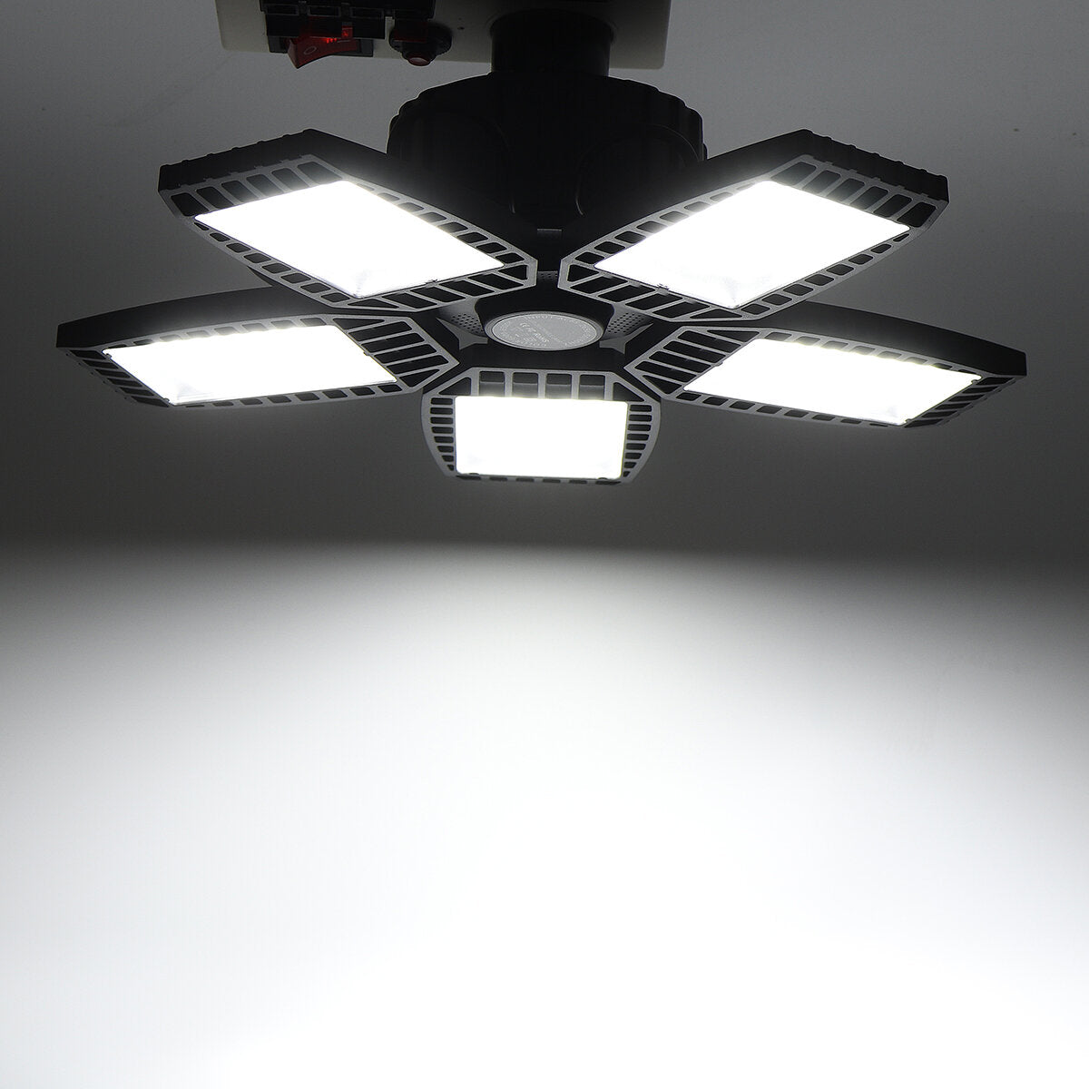 2/3/4/5 Blade Deformable LED Foldable Garage Light Mining Workshop Supermarket Ceiling