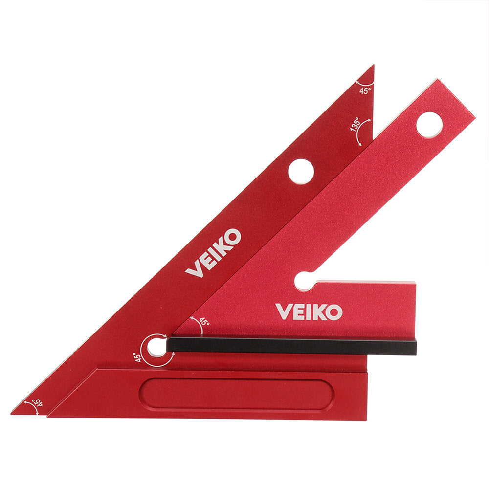 Aluminum Alloy Miter Square with Base 45 Degree Right Angle Ruler Miter Angle Corner Ruler Woodworking Measuring Tools