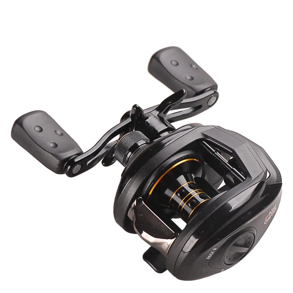 Fishing Reel Metal Long Casting Reel Super Smooth Double Brake Left and Right Hand Baitcast Reel