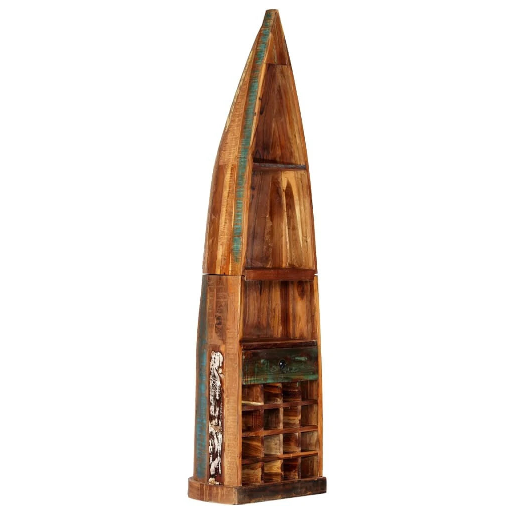 Wine rack 50x40x180 cm solid recycled wood