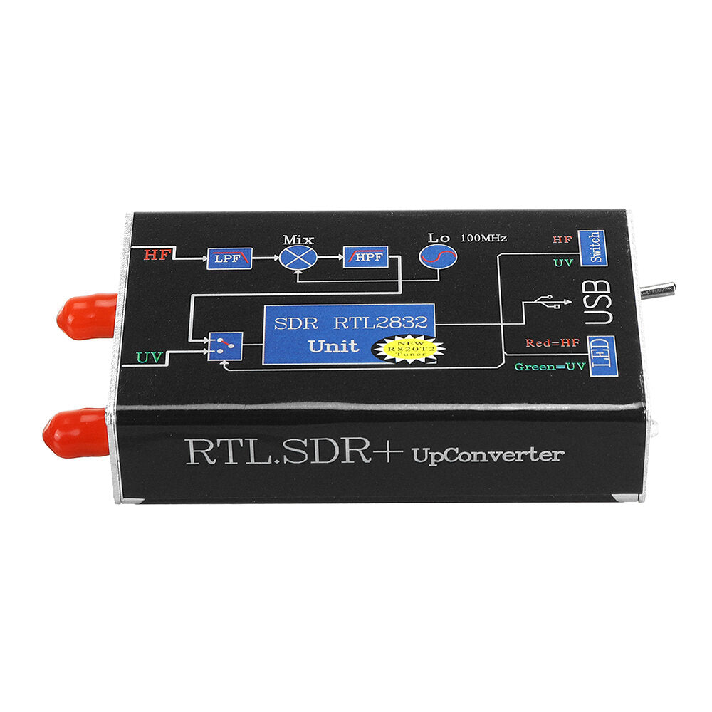 100KHz-1.7GHz Full Band RTL.SDR + UpConverter Wide SDR Receiver DBM HF UHF VHF Radio Ham Software Defined Radio