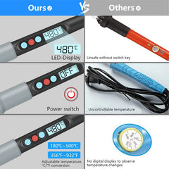90W Digital Adjustable Temperature Electric Soldering Iron Kit for BGA SMD PCB IC Repair