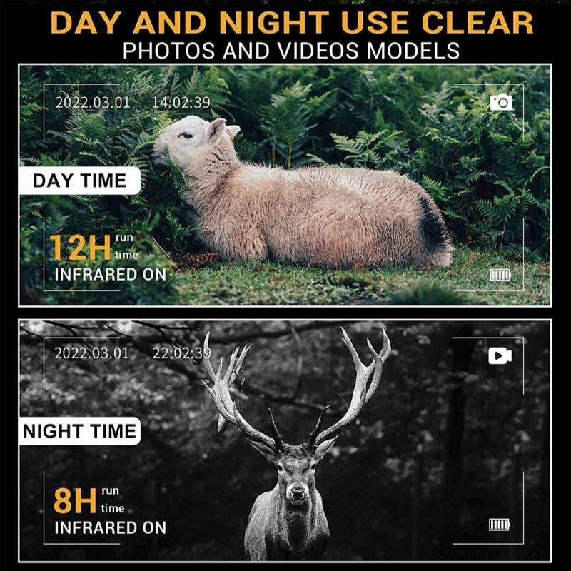4K HD Night Vision Binoculars with 10X Zoom, 3.0'' TFT Screen, Infrared, Dual Use for Outdoor Camping & Hunting