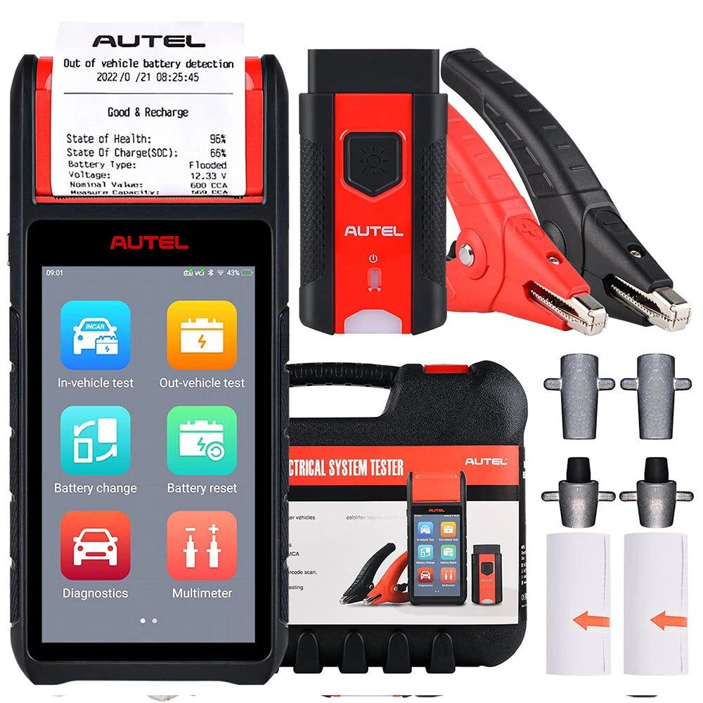 Car Battery Tester Scanner 12V 24V 100-3000 CCA Battery Analyzer All System Diagnostic Battery Registration Tool