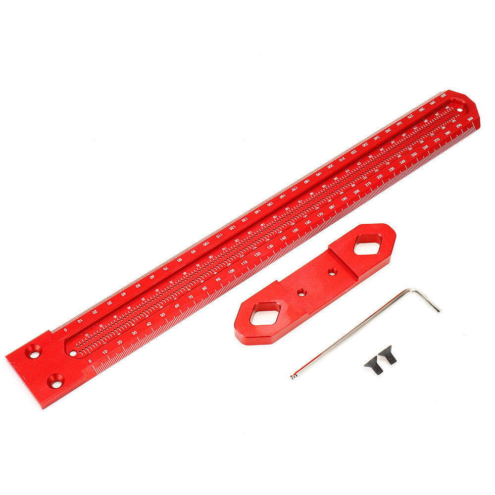 Aluminum Alloy Precision Marking Ruler Woodworking Multifunctional Scale Ruler Hole Ruler