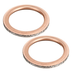 2PCS Exhaust Pipe Muffler Gaskets for Yamaha Rhino 660 YXR660F4X4 2004-2007