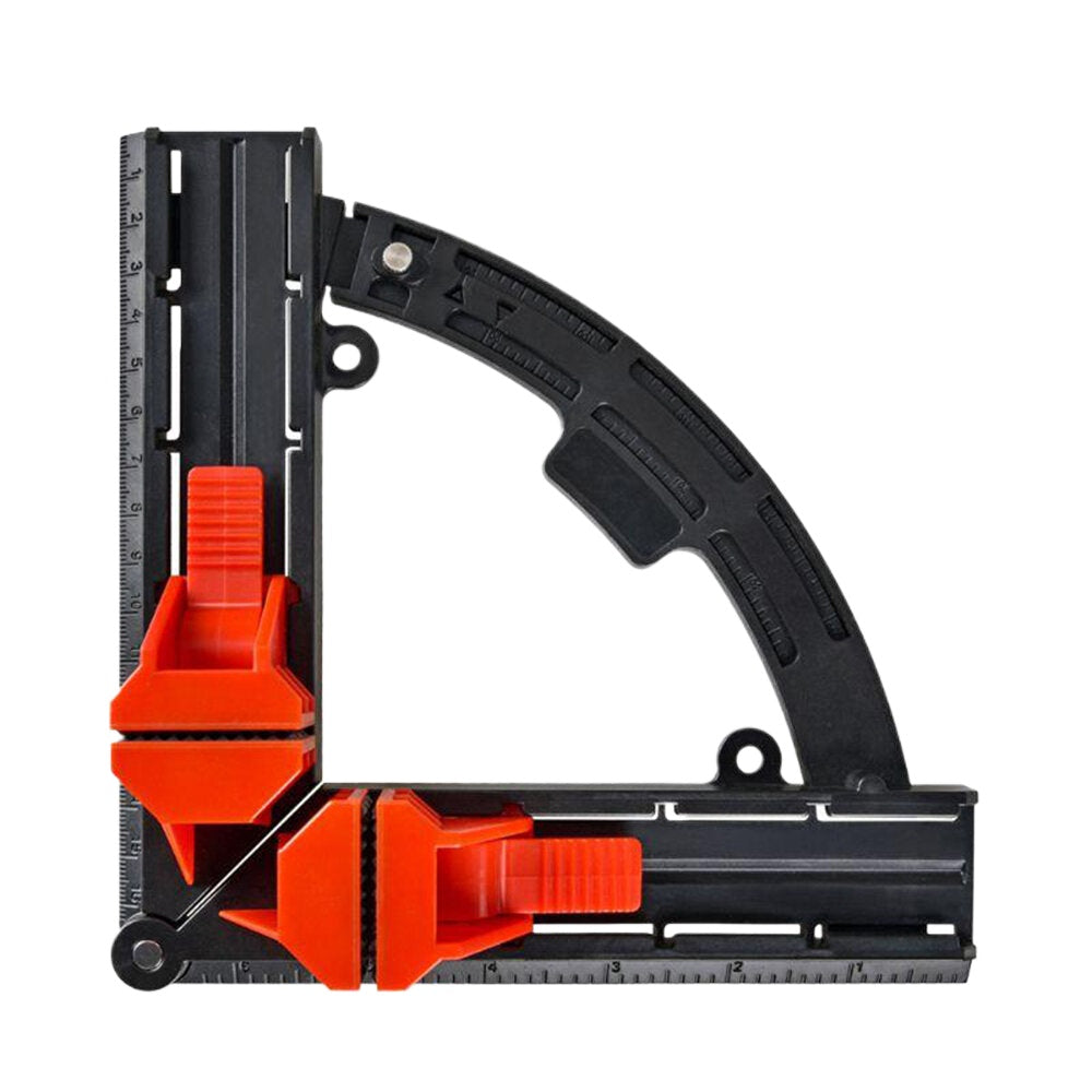 Versatile 90-Degree Corner Clamp for Woodworking, Adjustable Angles, Quick-Lock, Dual-Scale Measurement, Durable ABS Plastic