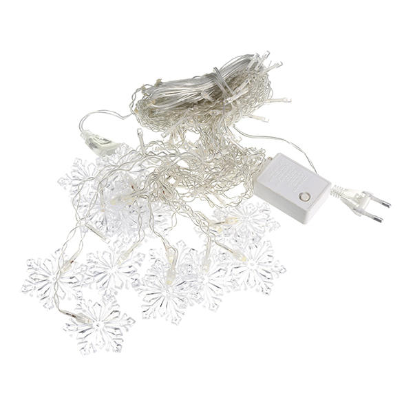 3.5M 96LEDs  8Modes Snowflake Fairy String Light for Christmas Party Patio AC220V