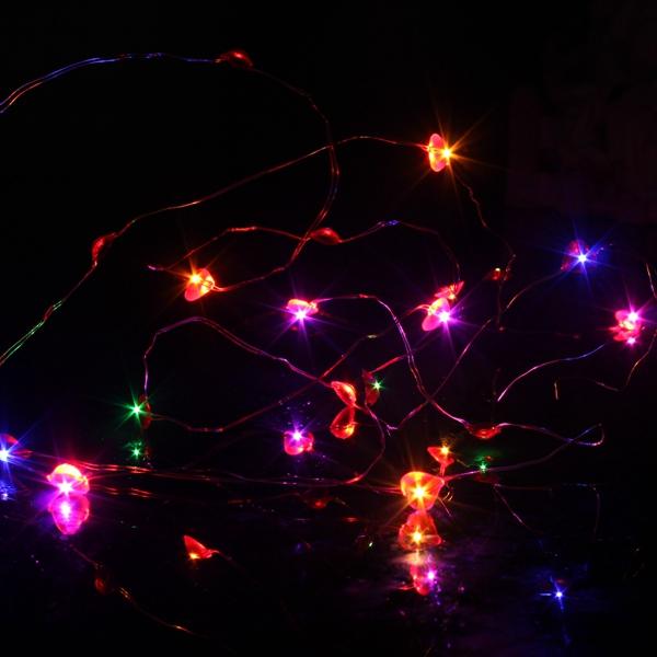 2M 20 LED Battery Powered Heart String Fairy Light For Christmas Party Weddinng Decor