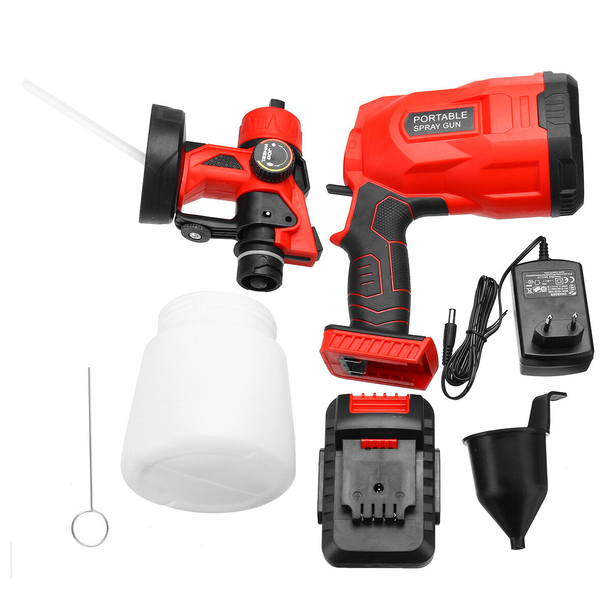Electric Cordless Spray Guns 800ml Household Paint Sprayer High Pressure Flow Control Easy Airbrush