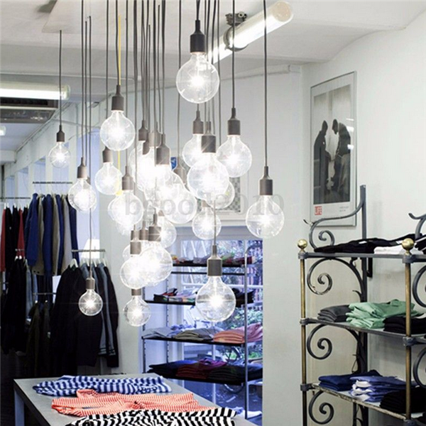 Colorful E27/E26 Silicone Ceiling Lamp Holder Light Socket Customize Rope Cord