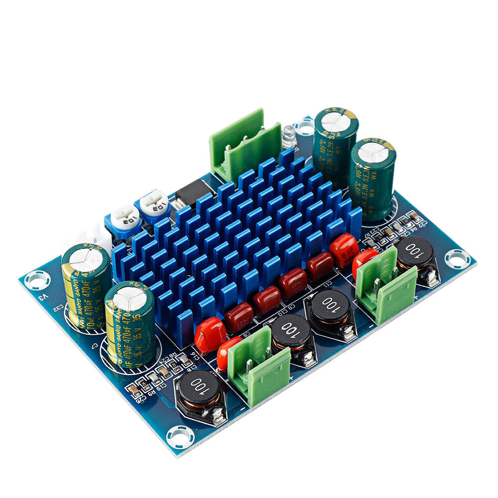 High-power Digital Power Amplifier Board TPA3116D2 Chassis Dedicated to Plug-in 5-28V Output 120W