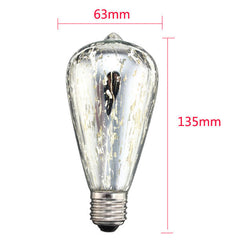 5W Storm Silvering Vintage Antique Filament LED Bulb Light Lamp 85-265V