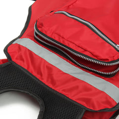 Adult Universal Fishing Life Jacket Sailing Swimming Buoyancy Aid Waistcoat Multi Pocket Reflective Stripe