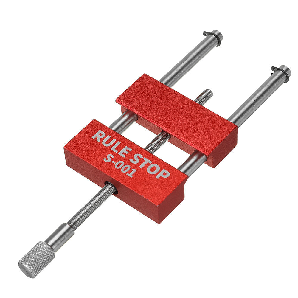 Aluminum Alloy Woodworking Rule Stop, 0-60mm Clamp Range, 95mm Length, Durable & High Precision Tool