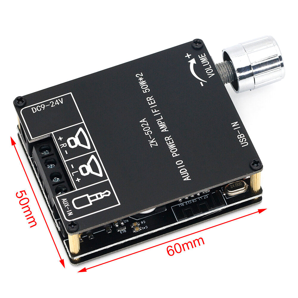 Bluetooth Audio Digital Power Amplifier Board Module 2.0 Stereo Dual Channel 50W + 50W