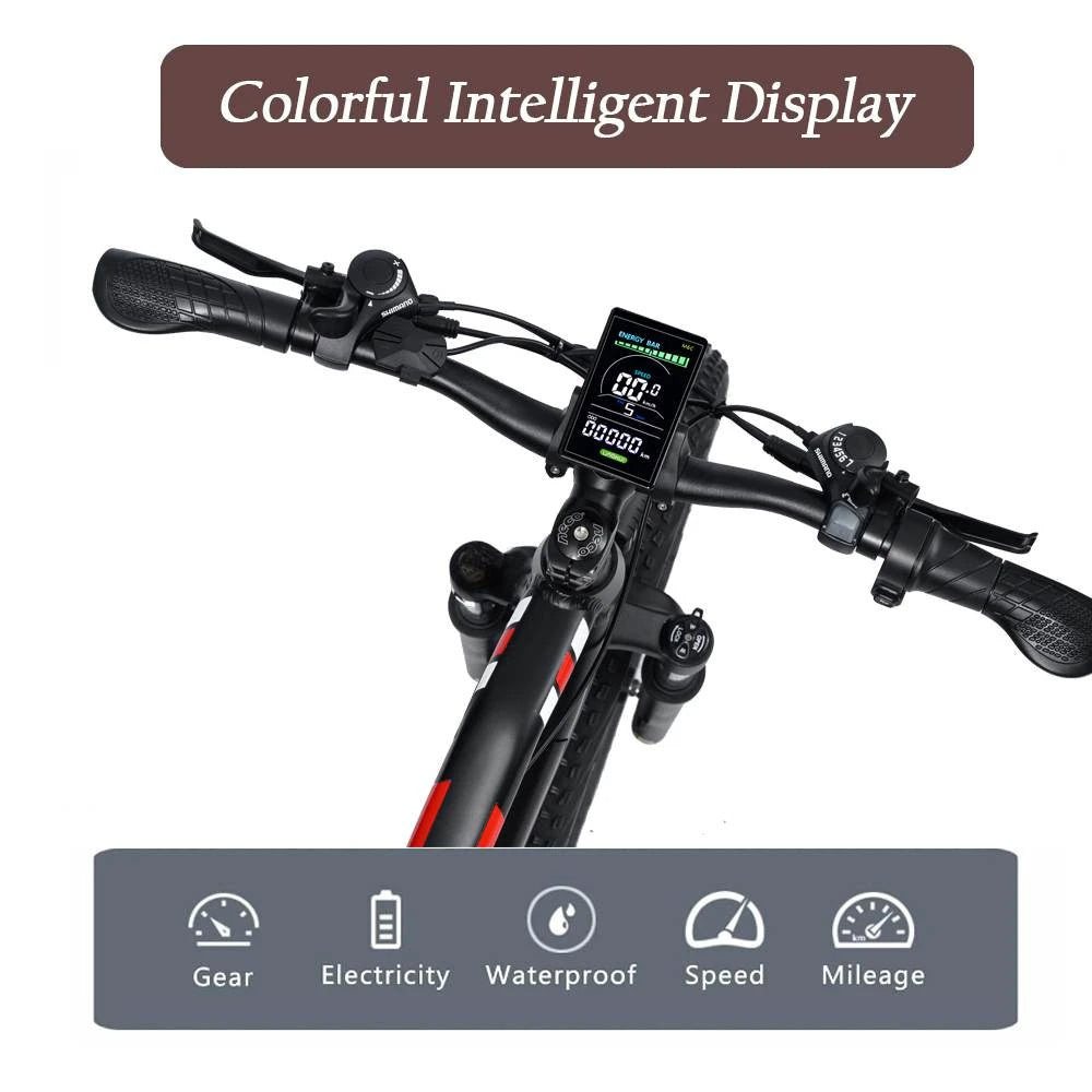 Electric Bike 48V 13.6AH 1000W Electric Bicycle 26 Inch 70-90KM Mileage Range Max Load 150KG
