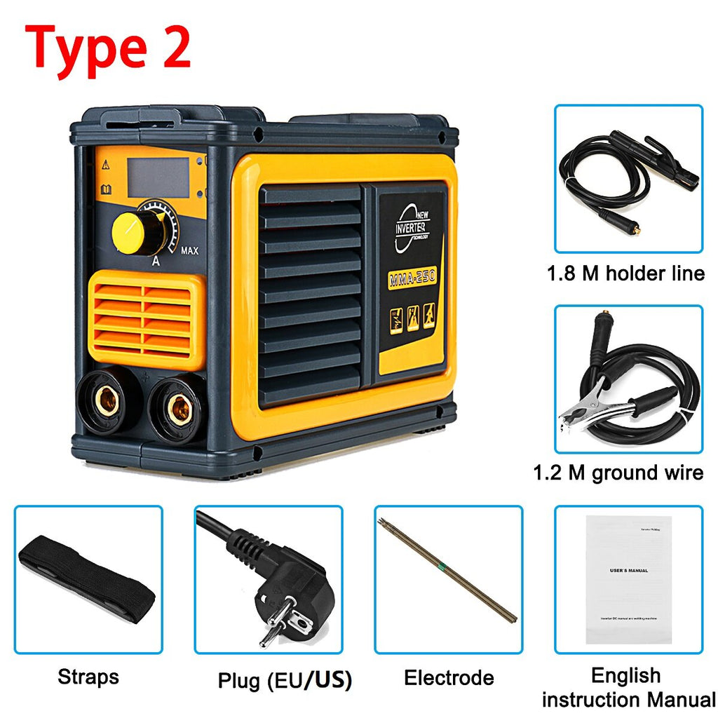 220V 250A Handheld Electric Welder MMA Inverter ARC IGBT Welding Machine Tool