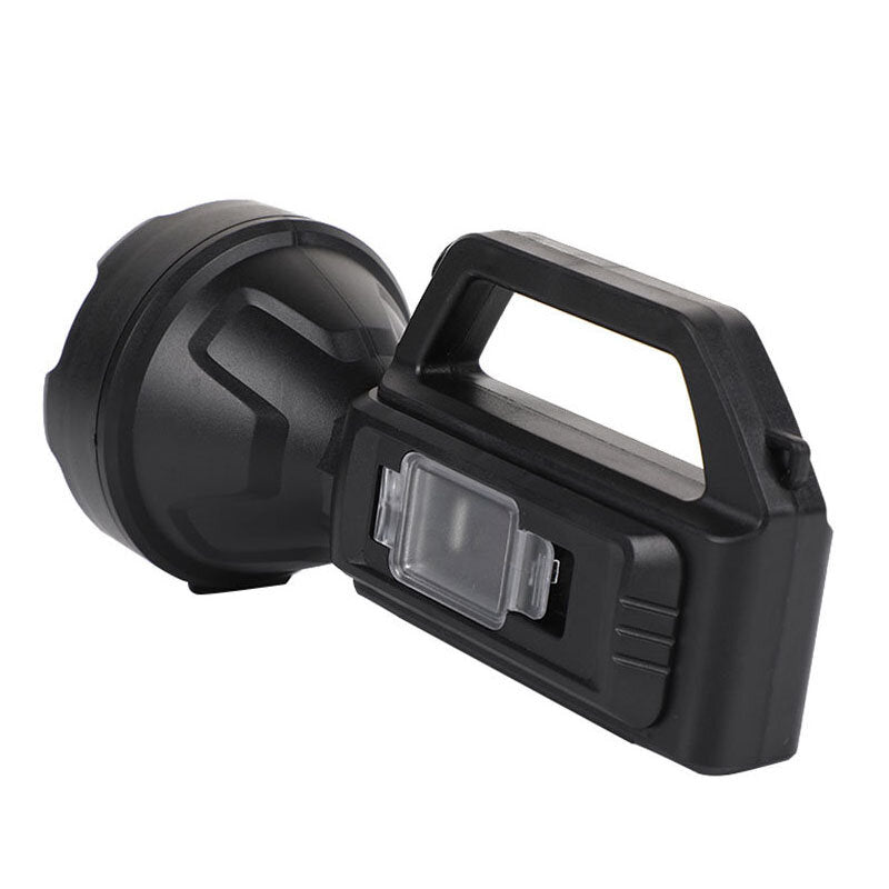 7LED Solar Rechargeable Portable Flashlight with COB Side Light USB Charging Super Bright LED Torch Search Light for Outdoor Camping Working Emergency