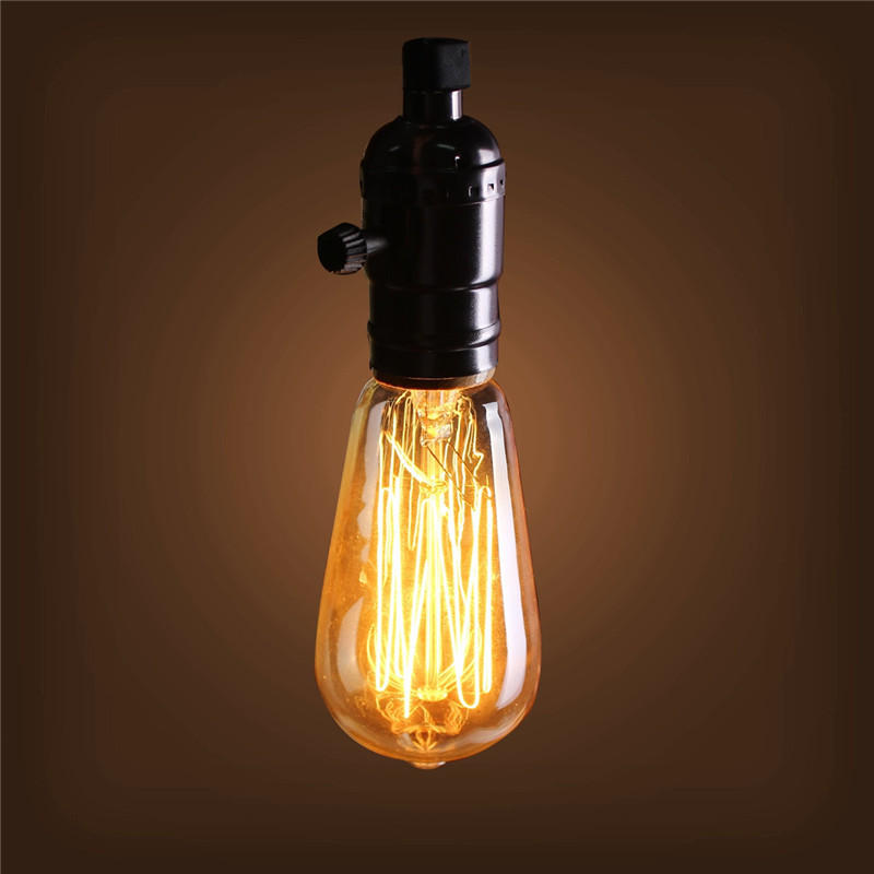 40W Bulb Antique Filament Lamp Retro Vintage Light 220V/110V