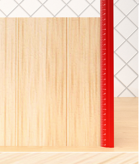 V-Shaped Woodworking Measuring Ruler Set - 3 Sizes (6IN, 8IN, 12IN), Durable Aluminum Alloy, Dual-Sided, CNC Precision