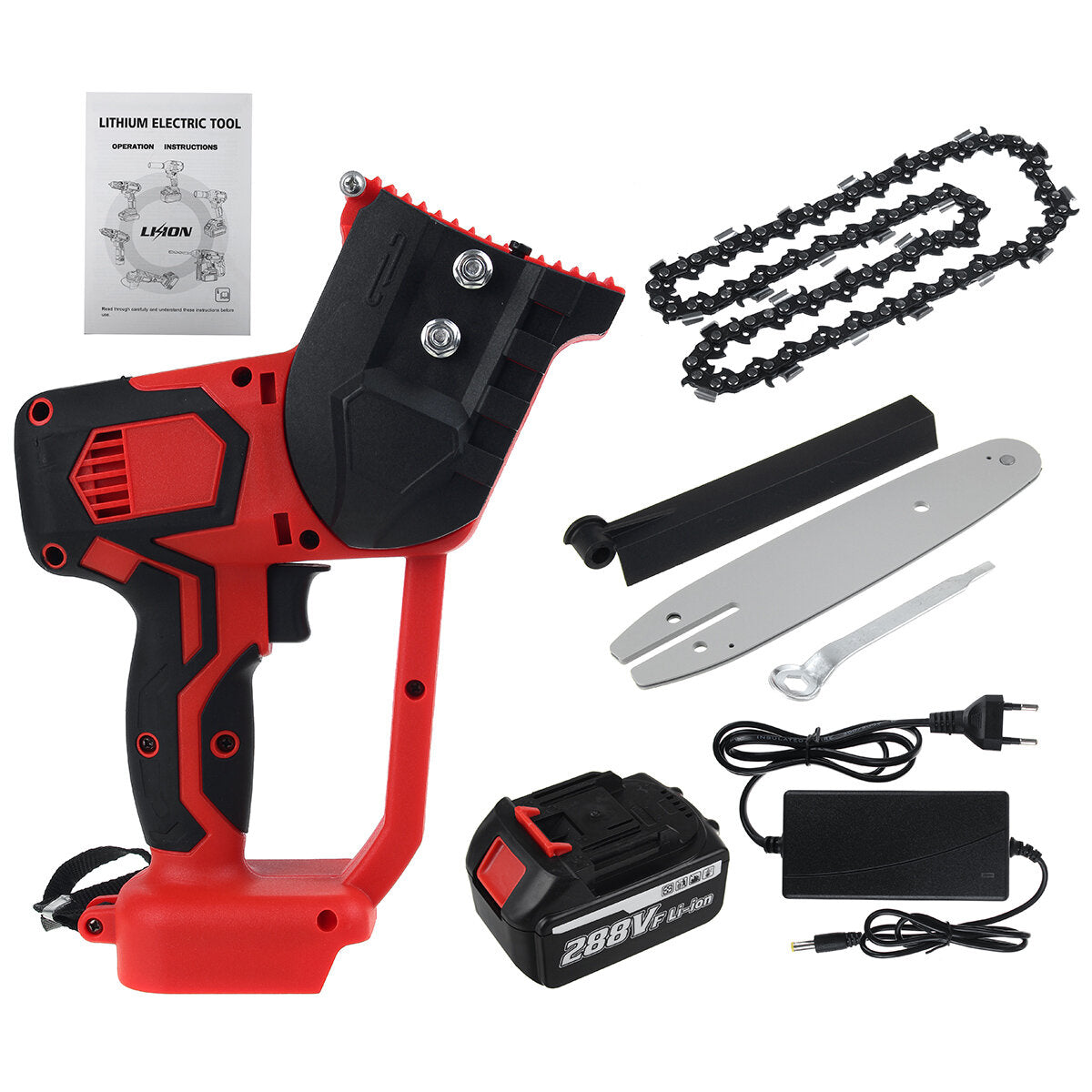 8 Inch Electric Chainsaw Cordless Wood Cutter One-Hand Saw Woodworking Saw