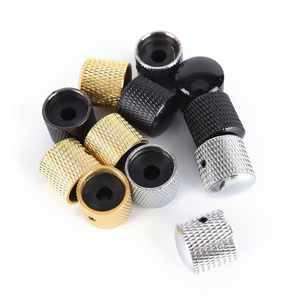 1PC Electric Guitar Volume Knob With Hexagon Screws Lock Volume Control Buttons For Electric Guitar Bass Chrome