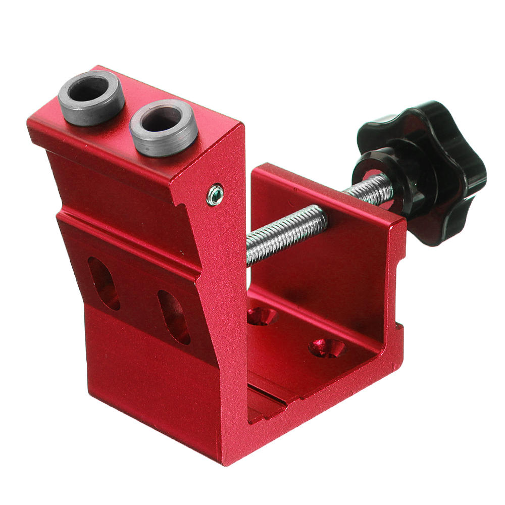 Aluminum Alloy 2 Pocket Hole System Pocket Hole Jig Drill Locator Guide with Drill Screwdriver Set