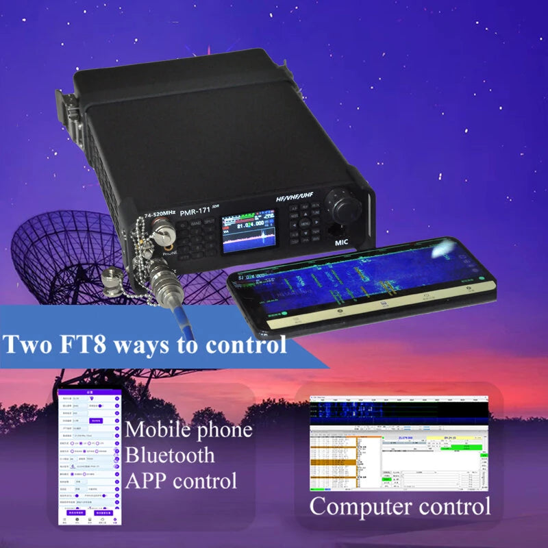 100KHz-2GHz 20W Military Radio SDR Transceiver VHF UHF HF CW AM SW Mobile Radio