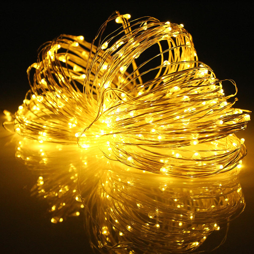 32M Solar Powered LED String Sliver Wire Fairy Light Christmas Lamp Waterproof