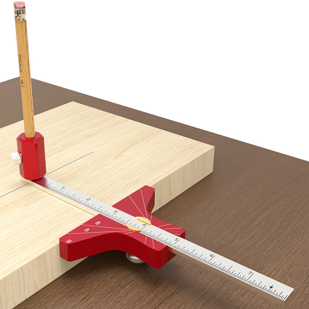 Multi-Angle Woodworking Scriber with Depth Gauge - Durable Aluminum Tool for Precision Drawing and Measuring