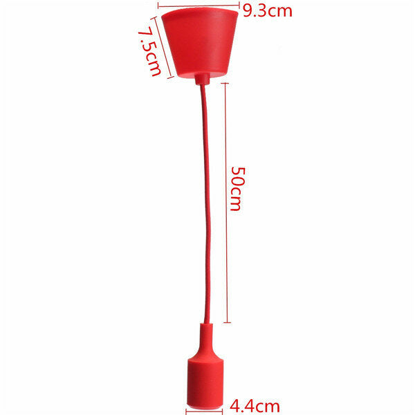 Colorful E27/E26 Silicone Ceiling Lamp Holder Light Socket Customize Rope Cord