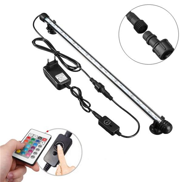 4.5W 60CM Submersible Remote Control/Button 60CM 30 LED RGB Night Lamp for Aquarium Tank Fish Pond