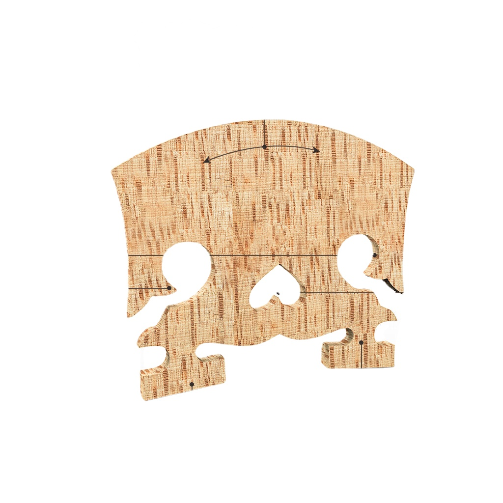 1PC Master AA Grade Snow Flake Like Maple Violin Bridge With E Ebony Inlay Fit For 4/4 Size Violin